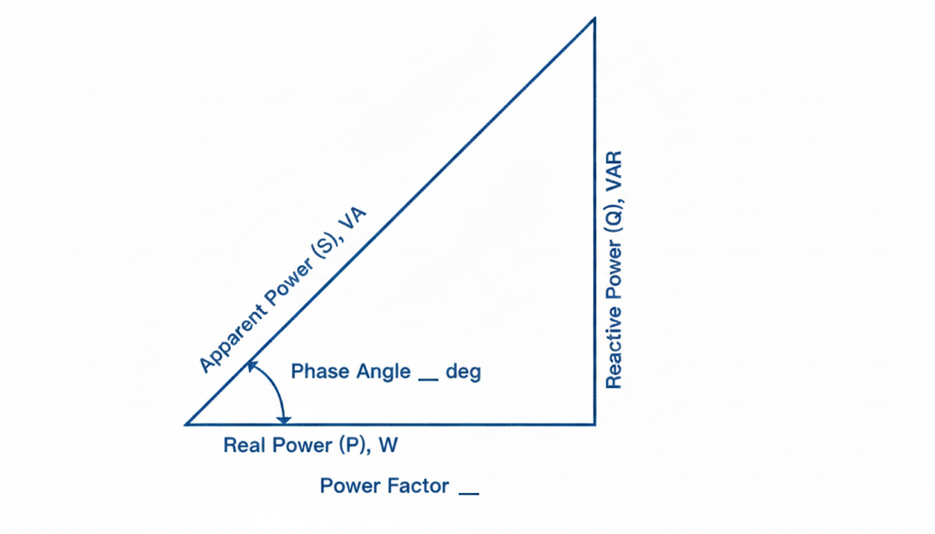 Three phase power triangle