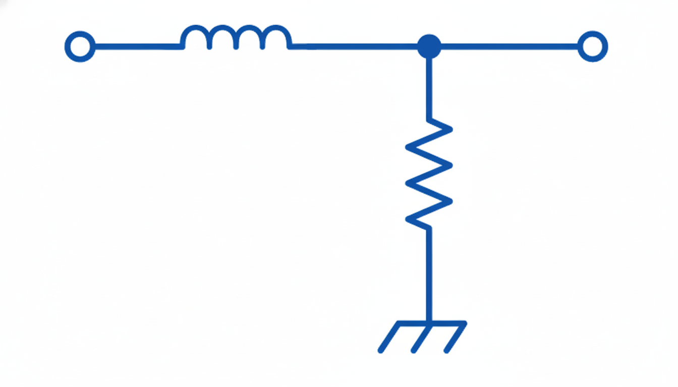 Low pass RL filter schematic